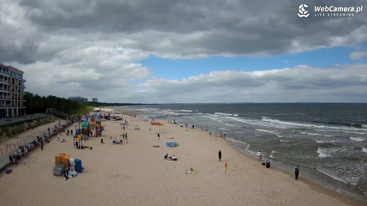 Międzyzdroje - widok na plażę - 07 sierpień 2026, 12:10