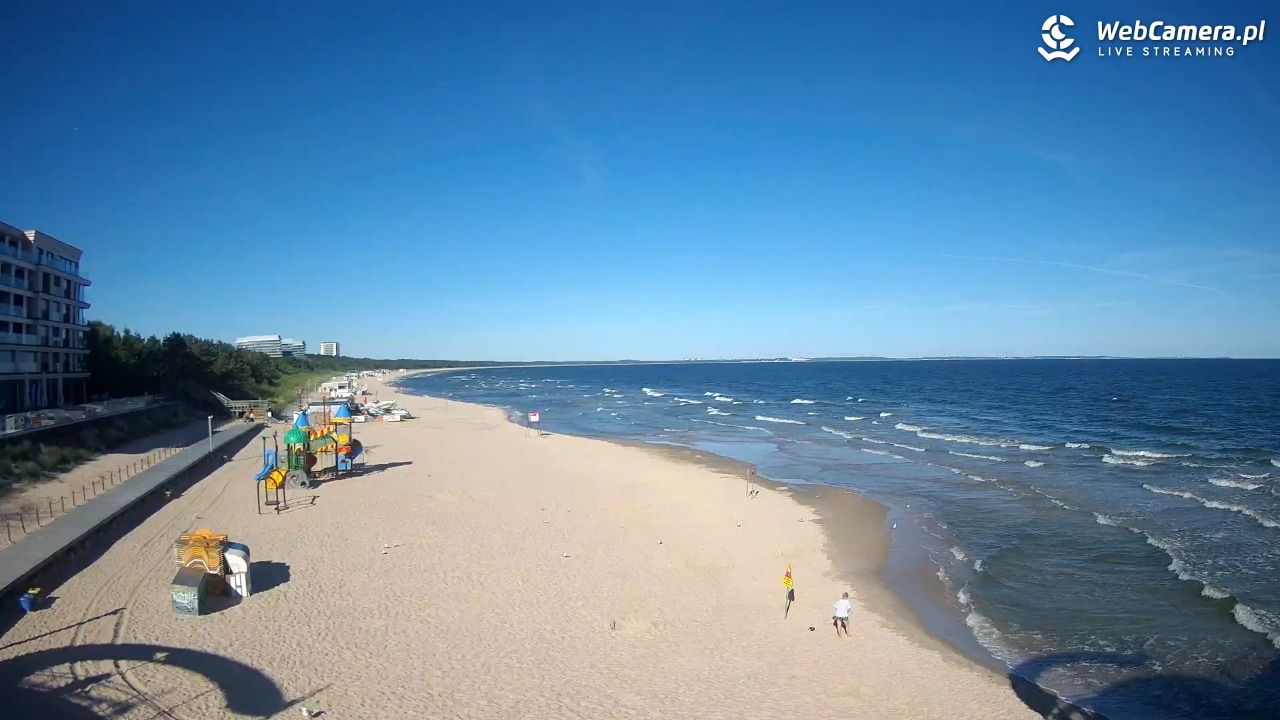 Międzyzdroje - widok na plażę - 22 czerwiec 2026, 07:56