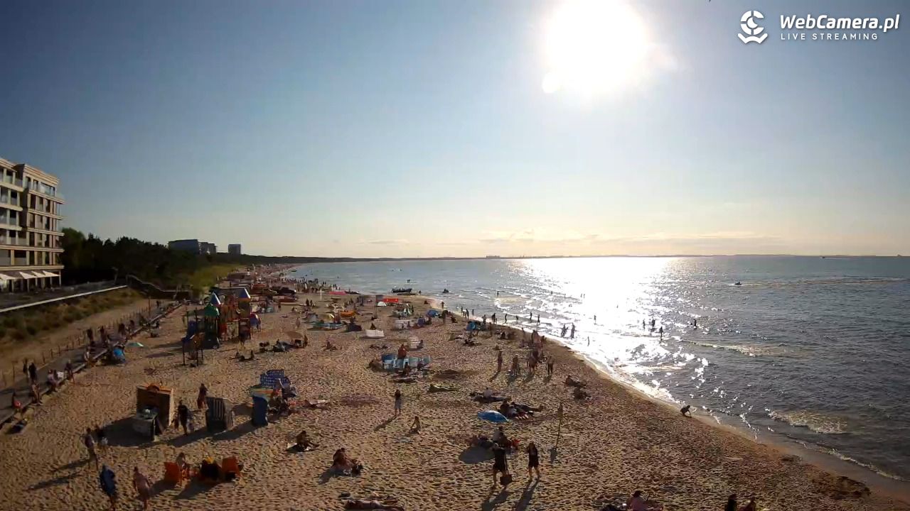 Międzyzdroje - widok na plażę - 08 sierpień 2026, 18:10