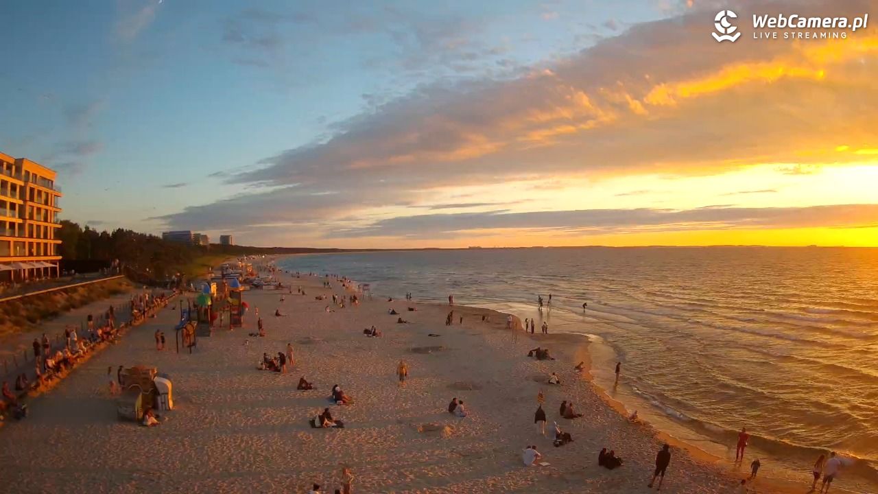 Międzyzdroje - widok na plażę - 21 czerwiec 2026, 21:26