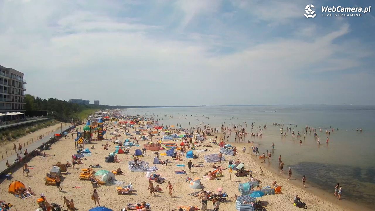 Międzyzdroje - widok na plażę - 20 czerwiec 2026, 12:51