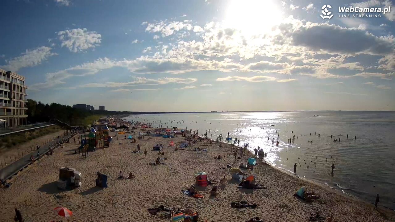 Międzyzdroje - widok na plażę - 09 sierpień 2026, 18:05