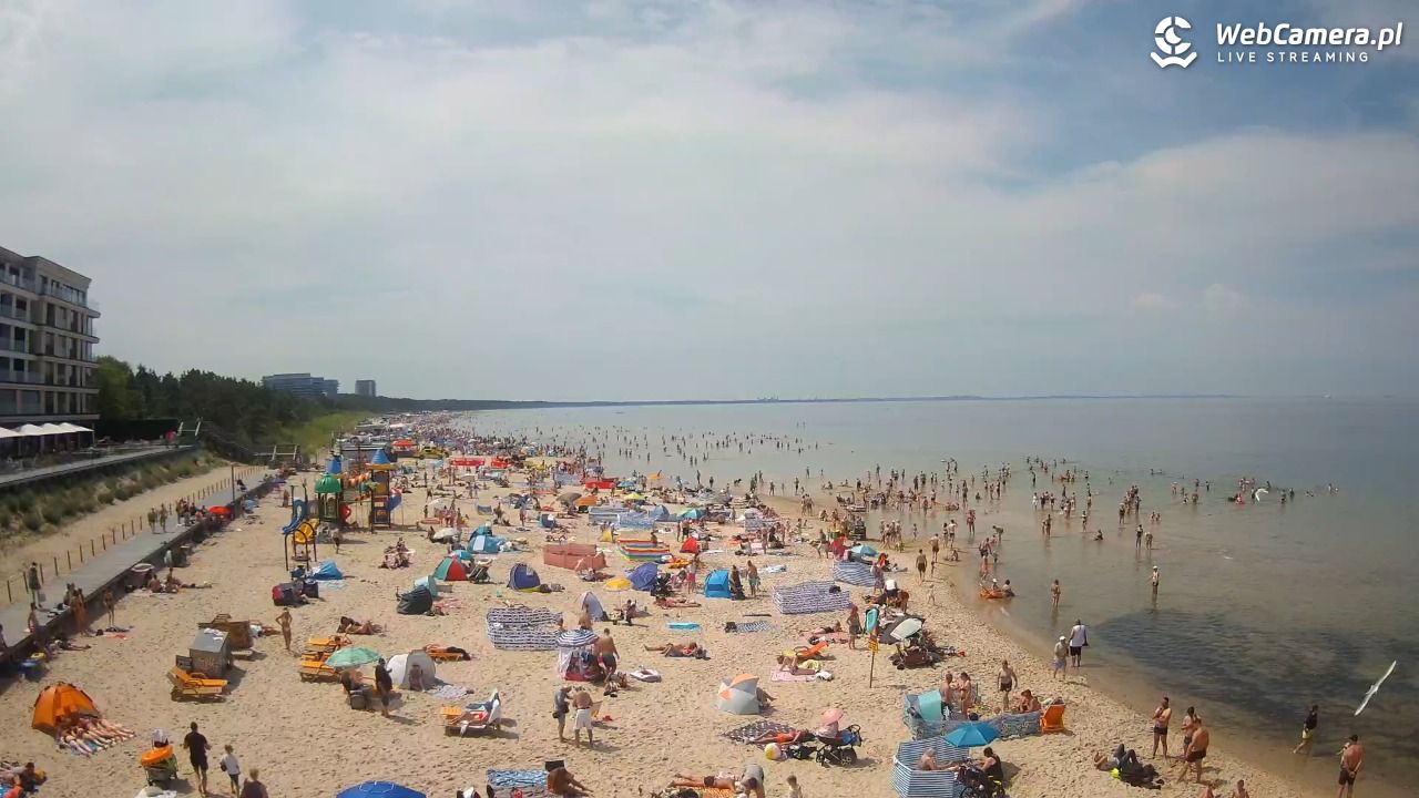Międzyzdroje - widok na plażę - 20 czerwiec 2026, 13:07