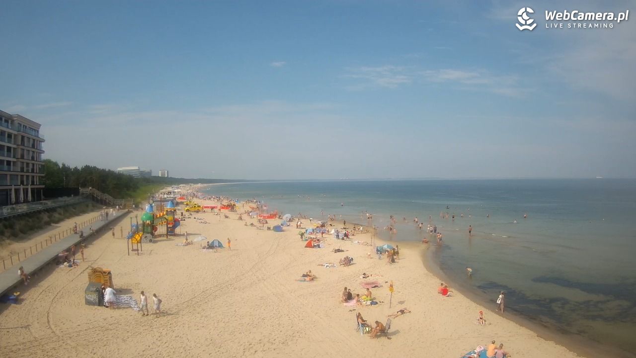 Międzyzdroje - widok na plażę - 20 czerwiec 2026, 10:10