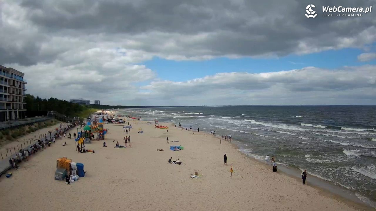 Międzyzdroje - widok na plażę - 07 sierpień 2026, 12:10
