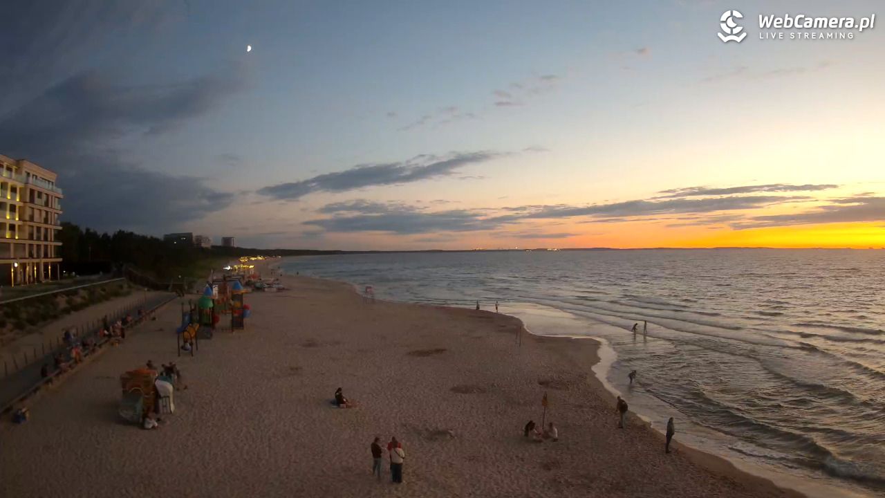 Międzyzdroje - widok na plażę - 21 czerwiec 2026, 22:11
