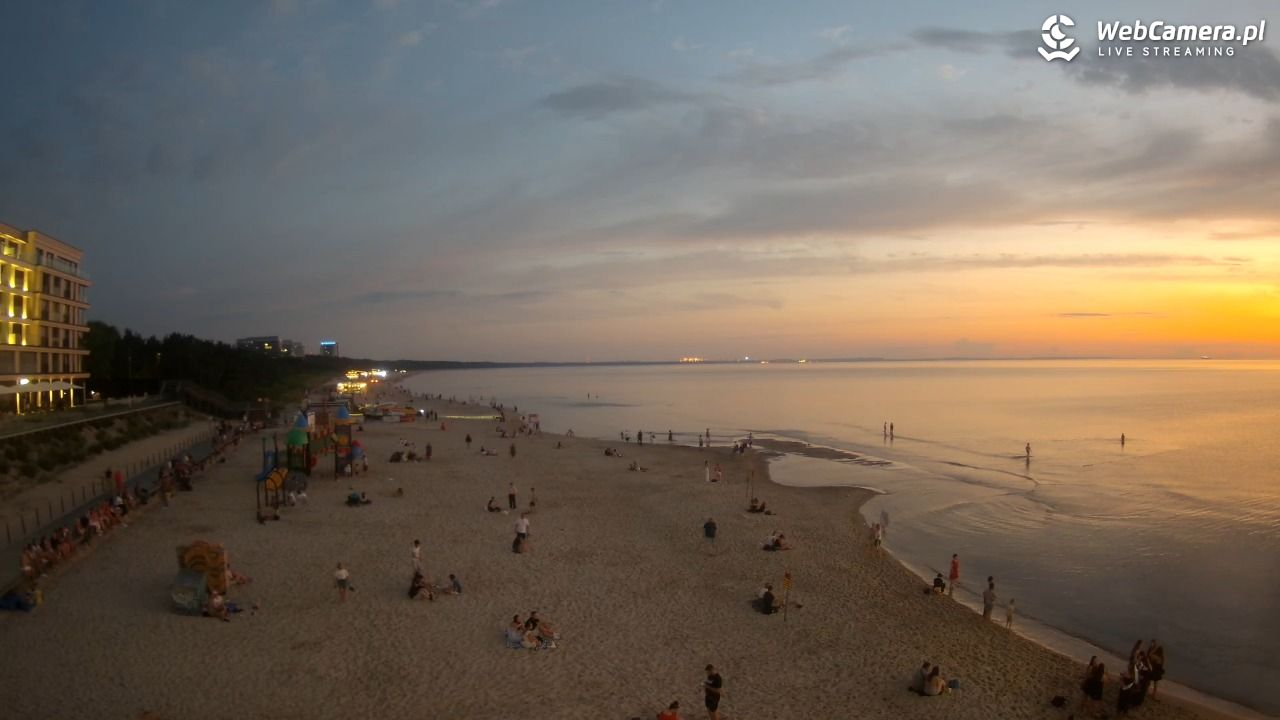 Międzyzdroje - widok na plażę - 20 czerwiec 2026, 22:24