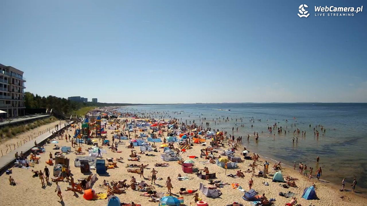 Międzyzdroje - widok na plażę - 09 sierpień 2026, 14:40