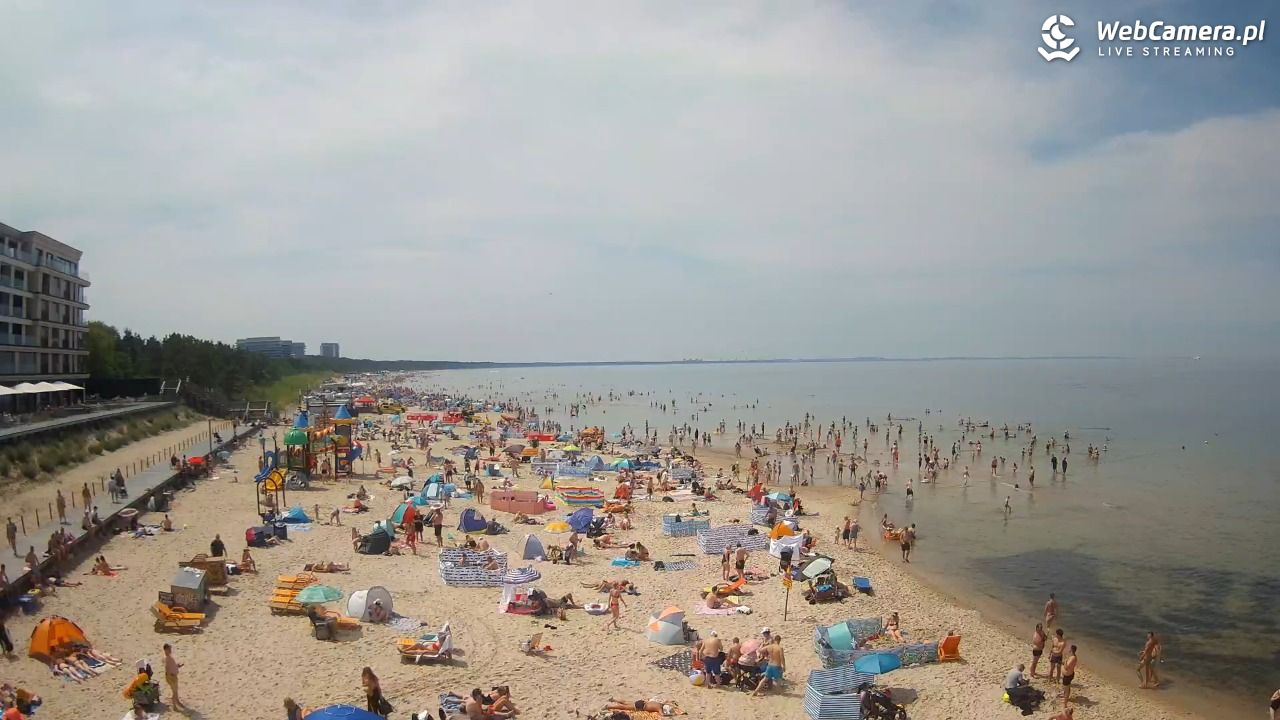 Międzyzdroje - widok na plażę - 20 czerwiec 2026, 13:18