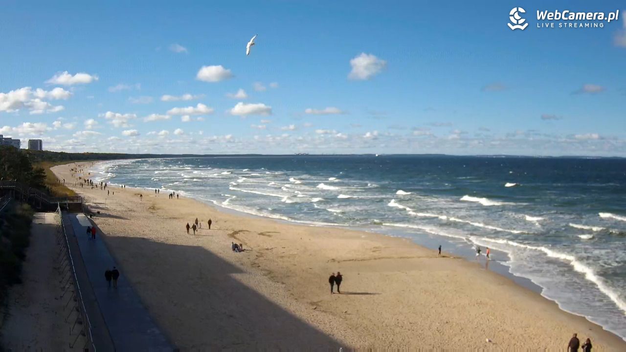 Międzyzdroje - widok na plażę - 18 październik 2025, 12:57