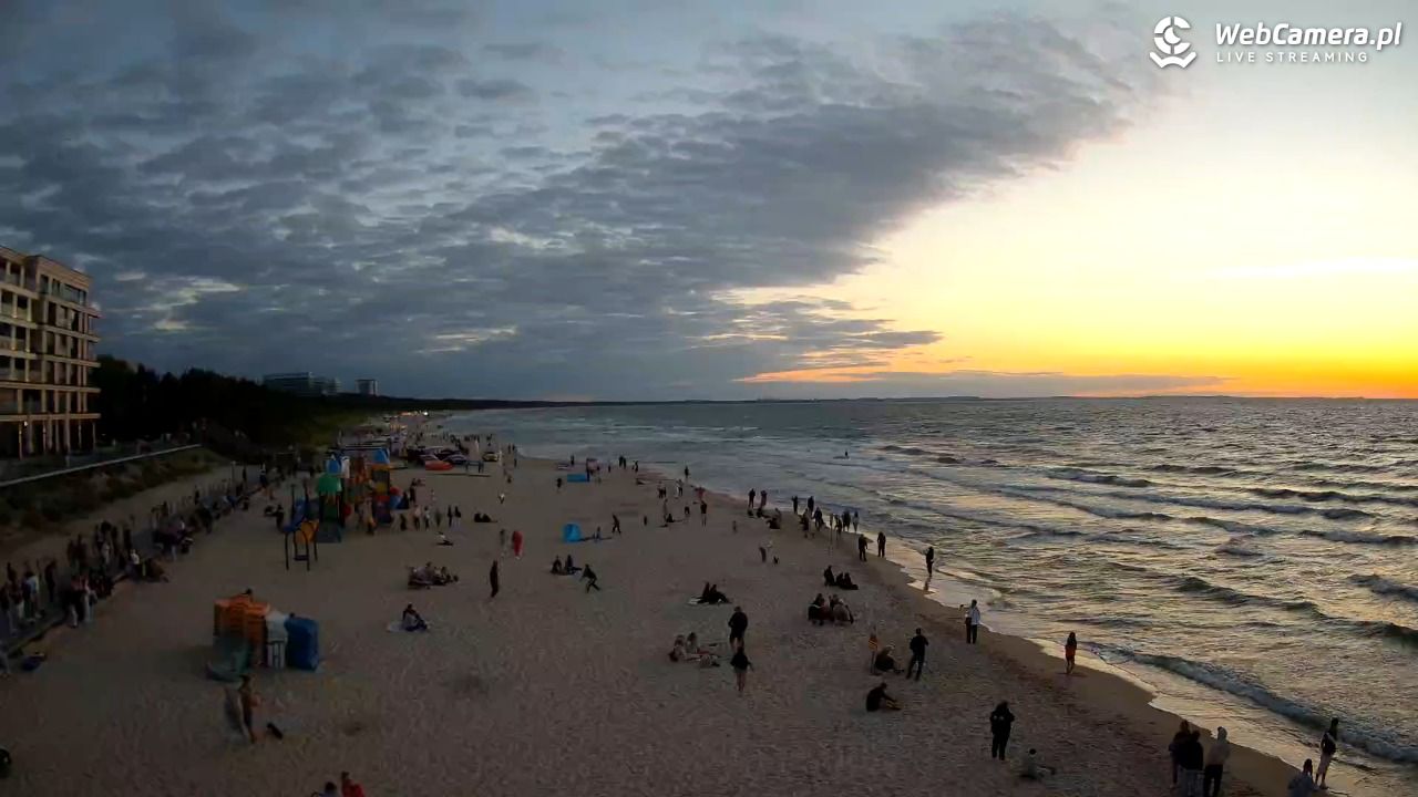 Międzyzdroje - widok na plażę - 07 sierpień 2026, 20:50