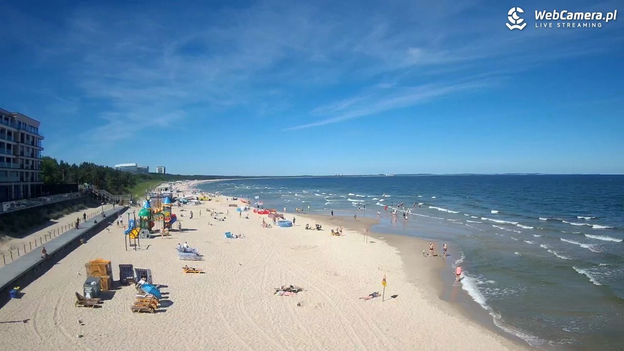 Międzyzdroje - widok na plażę - 22 czerwiec 2026, 10:14
