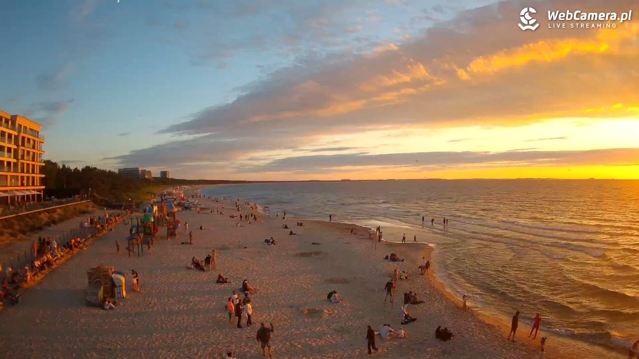 Międzyzdroje - widok na plażę - 21 czerwiec 2026, 21:27