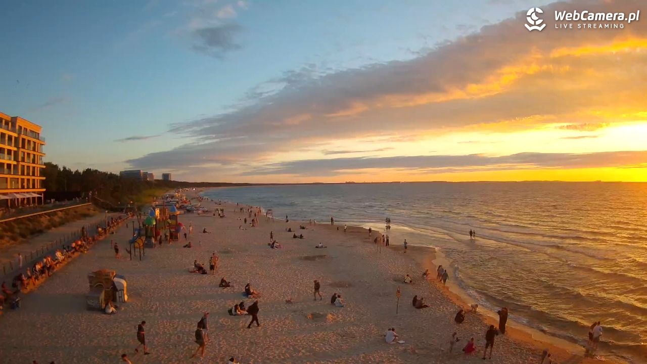 Międzyzdroje - widok na plażę - 21 czerwiec 2026, 21:23