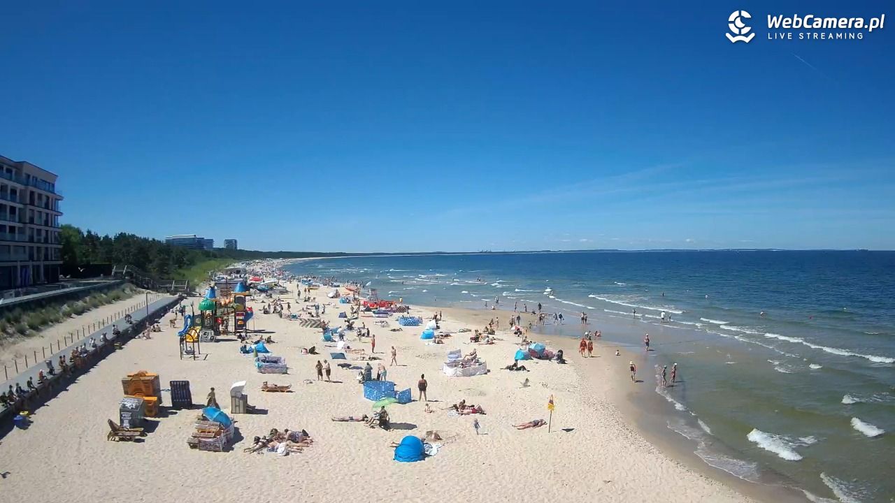 Międzyzdroje - widok na plażę - 22 czerwiec 2026, 11:59
