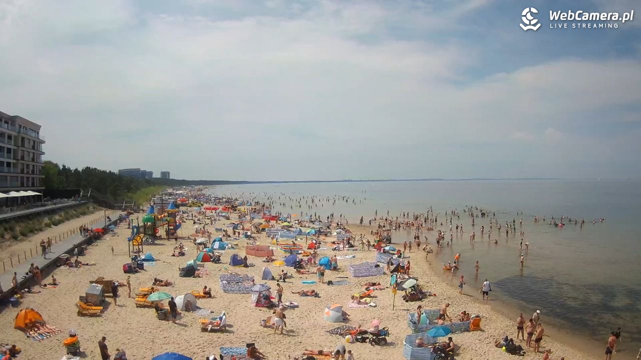 Międzyzdroje - widok na plażę - 20 czerwiec 2026, 13:07