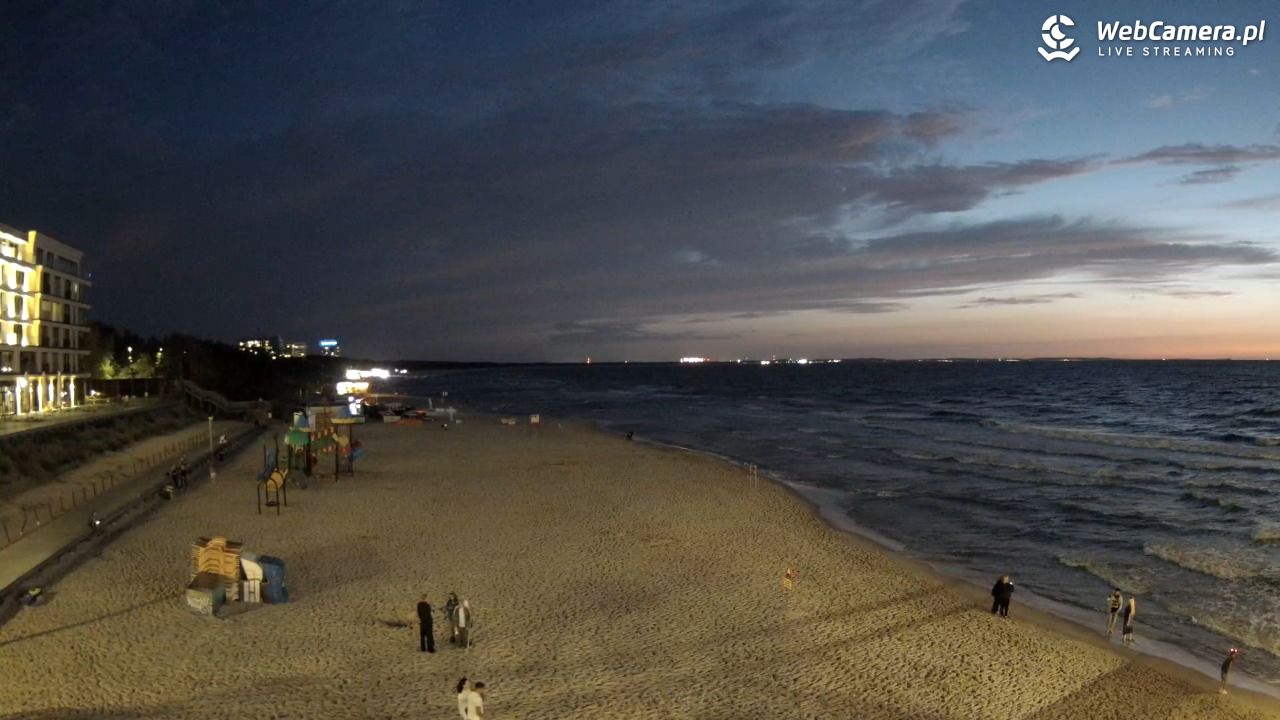 Międzyzdroje - widok na plażę - 06 sierpień 2026, 21:52