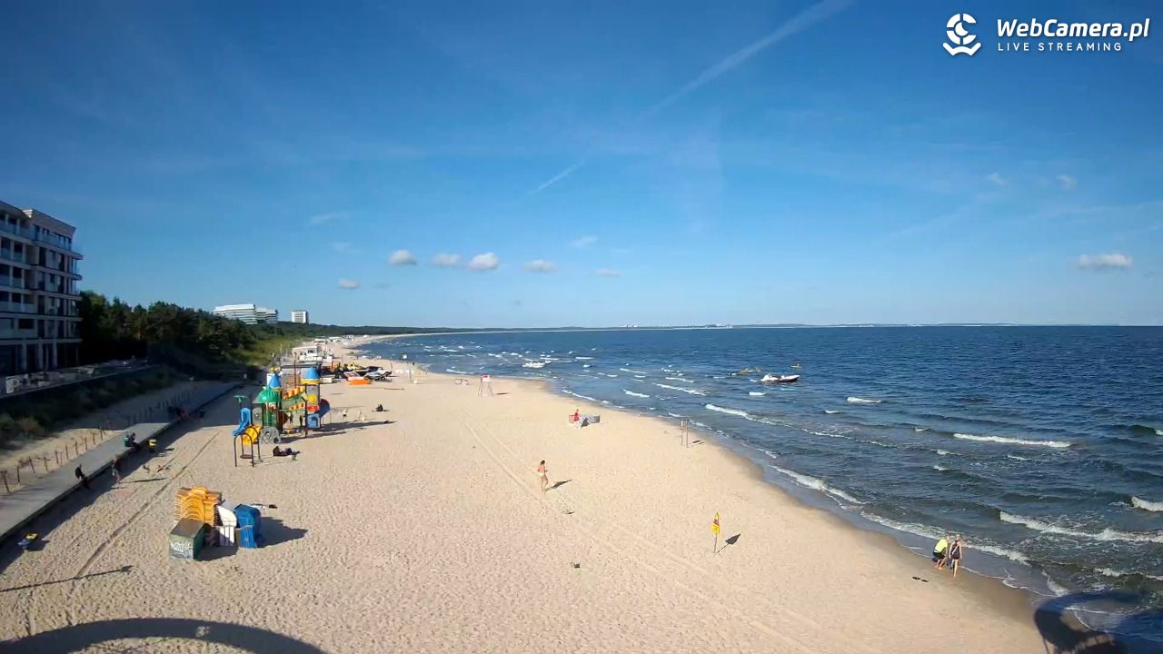 Międzyzdroje - widok na plażę - 08 sierpień 2026, 08:48