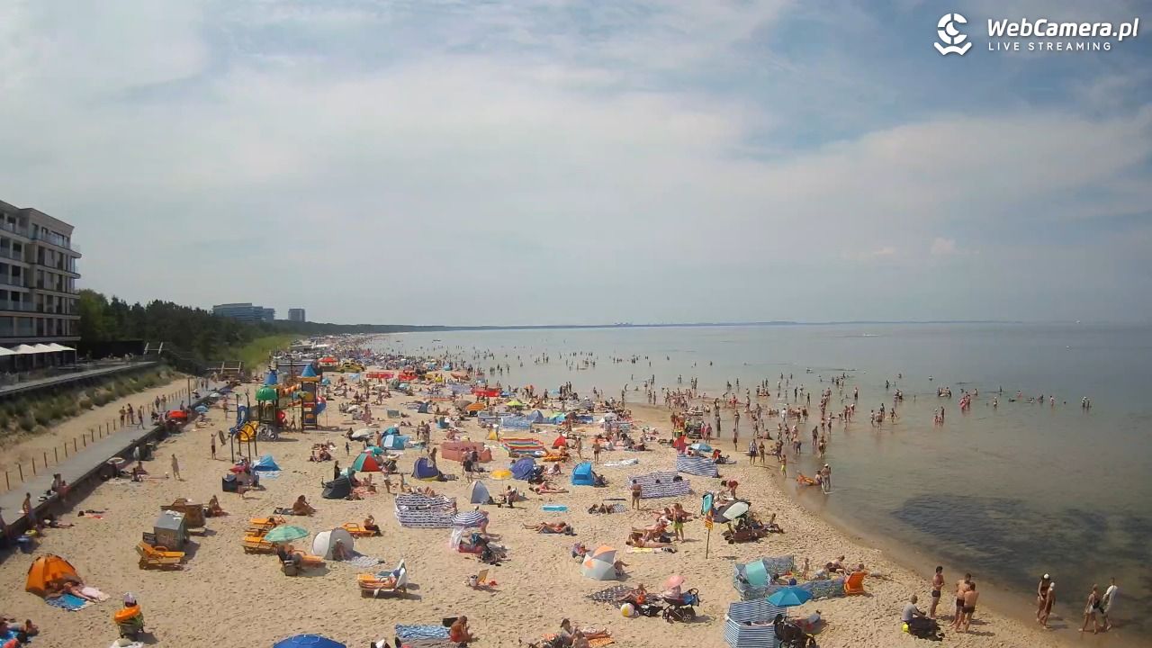 Międzyzdroje - widok na plażę - 20 czerwiec 2026, 13:02