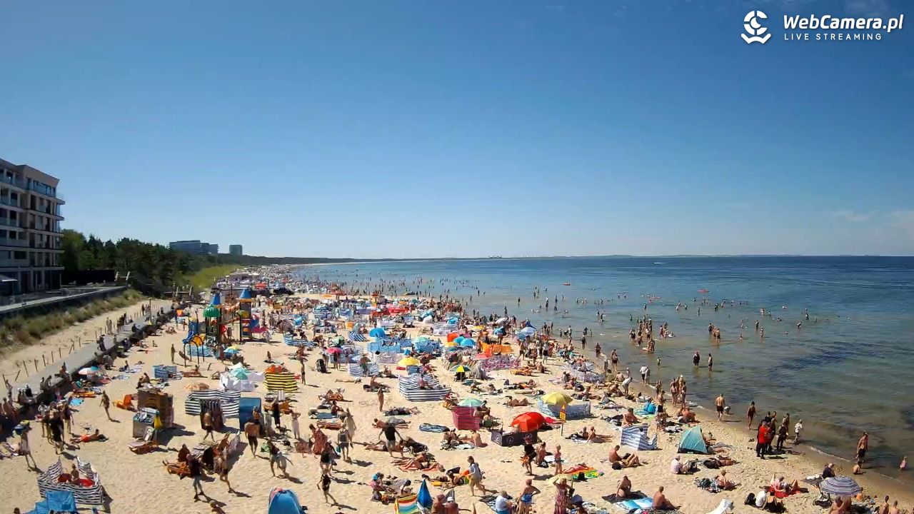 Międzyzdroje - widok na plażę - 09 sierpień 2026, 13:14