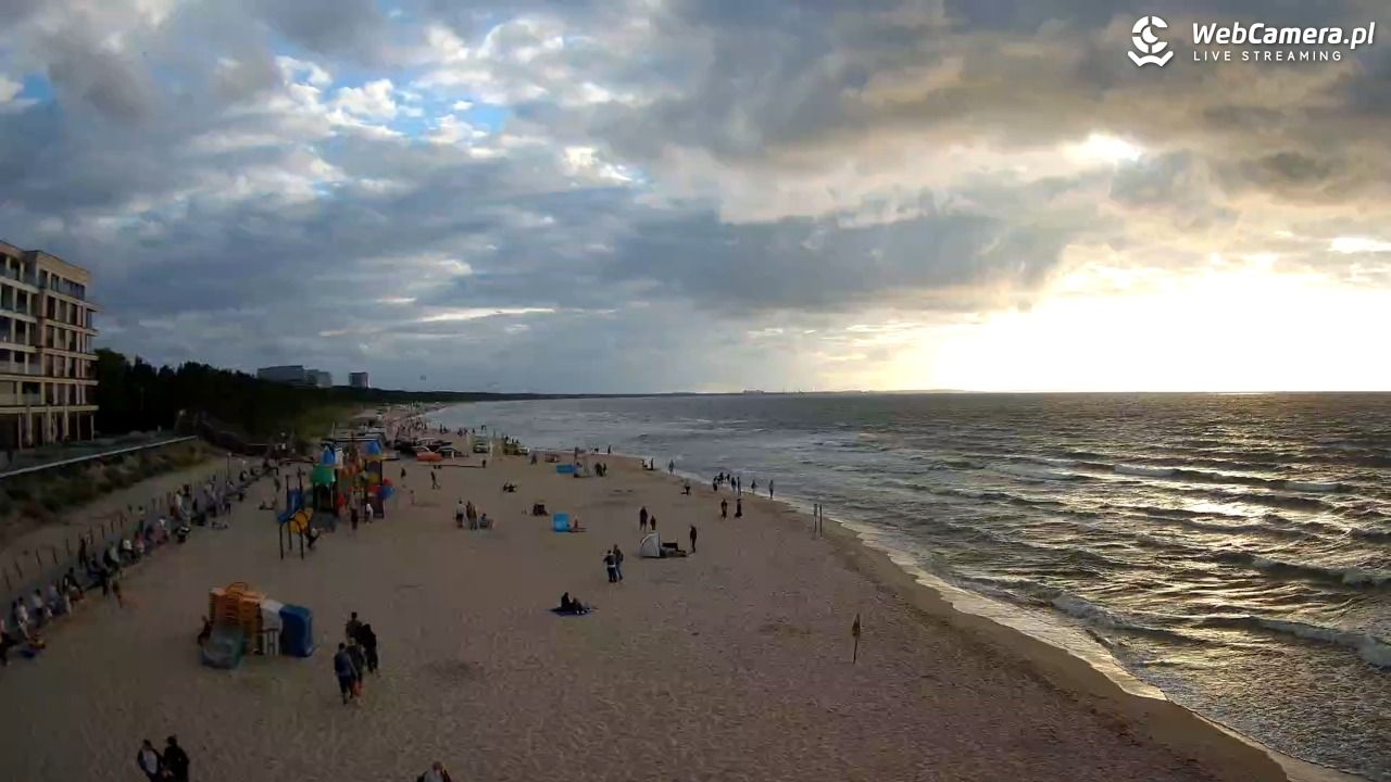 Międzyzdroje - widok na plażę - 07 sierpień 2026, 19:47
