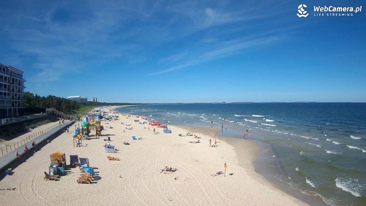 Międzyzdroje - widok na plażę - 22 czerwiec 2026, 10:23