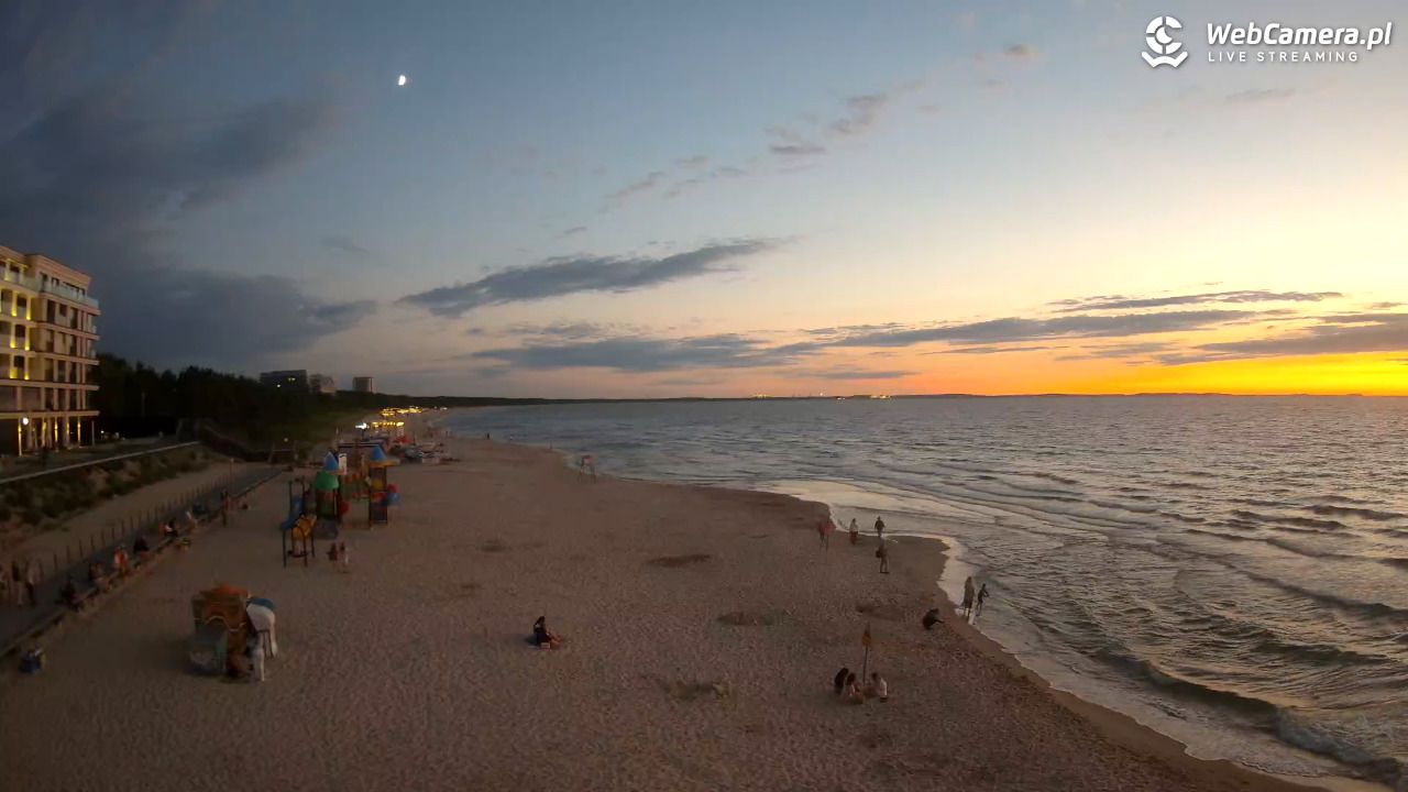 Międzyzdroje - widok na plażę - 21 czerwiec 2026, 22:12
