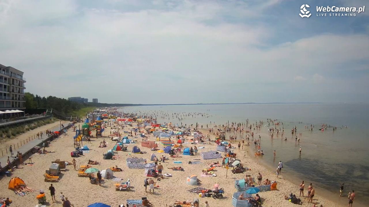 Międzyzdroje - widok na plażę - 20 czerwiec 2026, 13:07