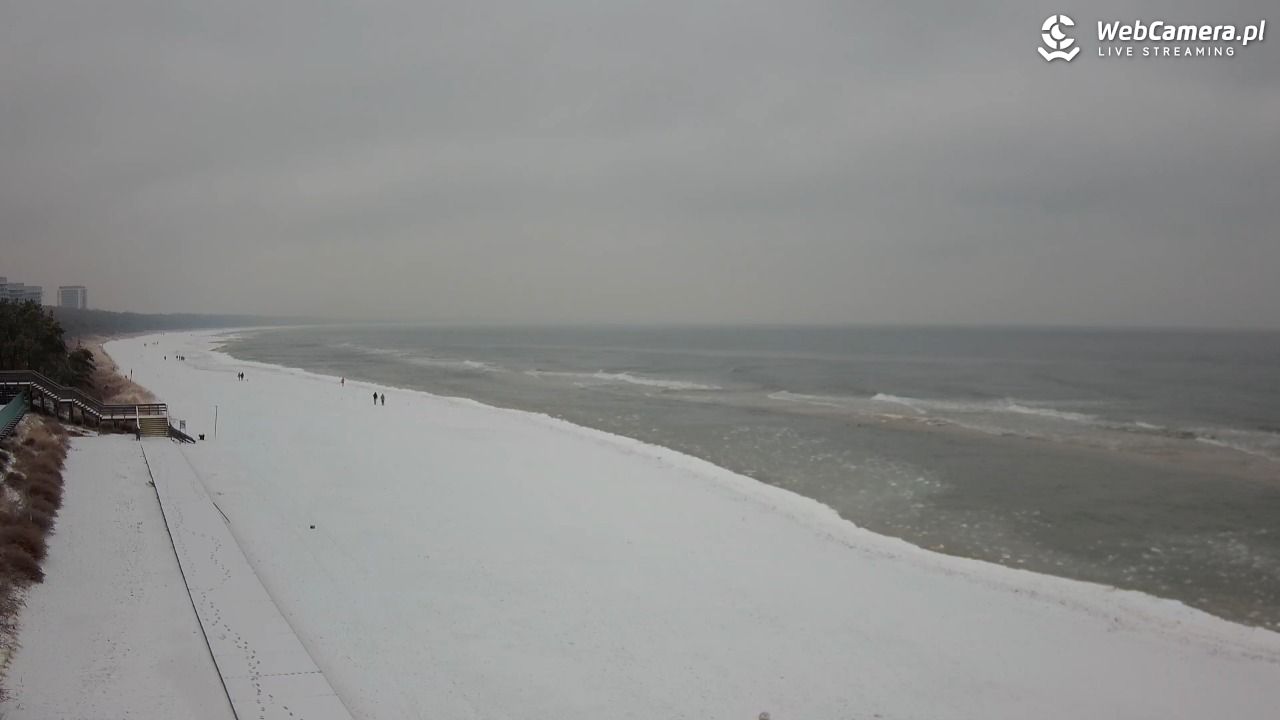 Międzyzdroje - widok na plażę - 26 styczeń 2026, 13:20