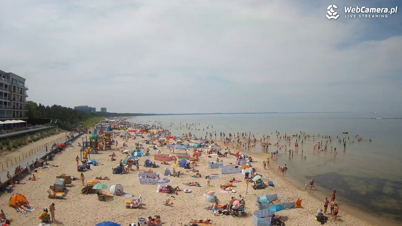 Międzyzdroje - widok na plażę - 20 czerwiec 2026, 13:21