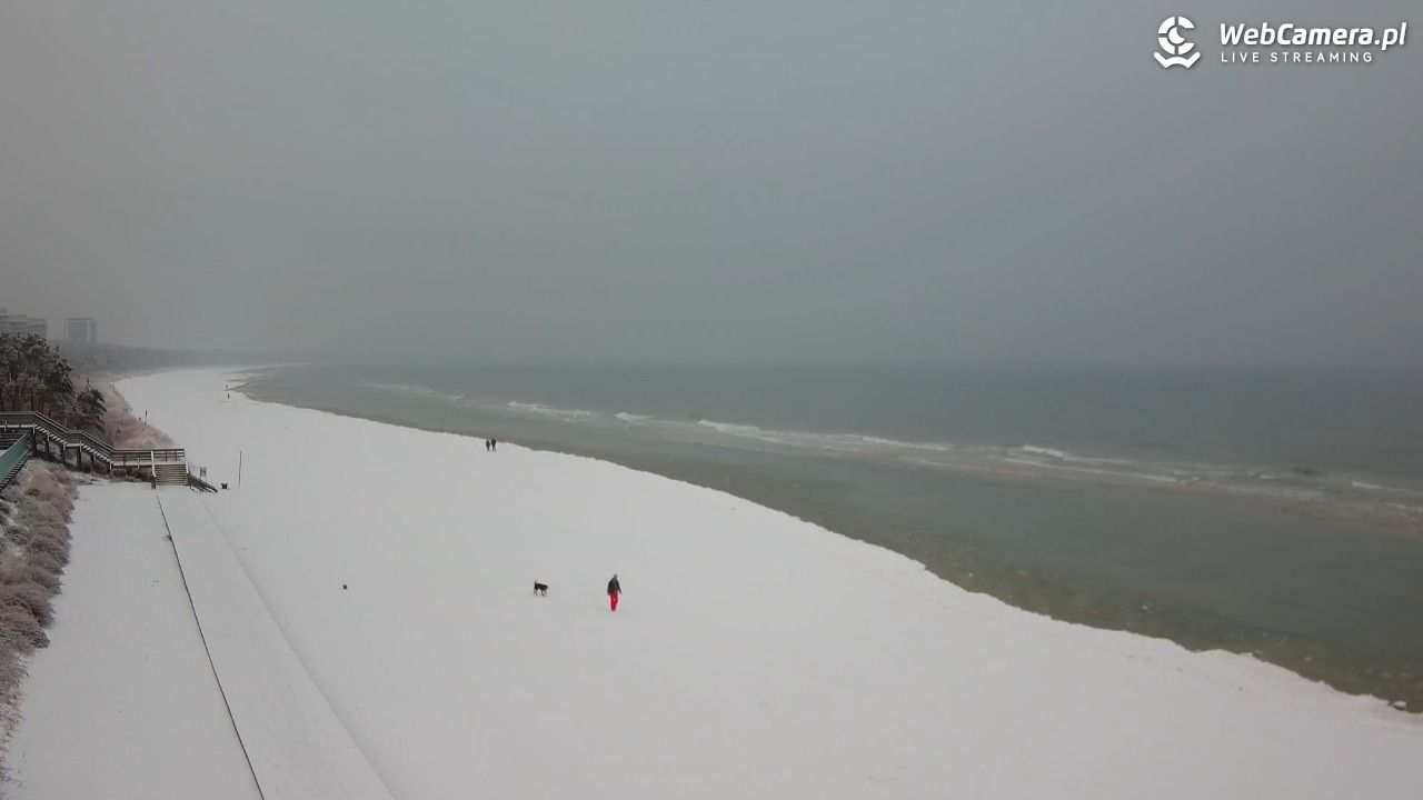Międzyzdroje - widok na plażę - 27 styczeń 2026, 08:53