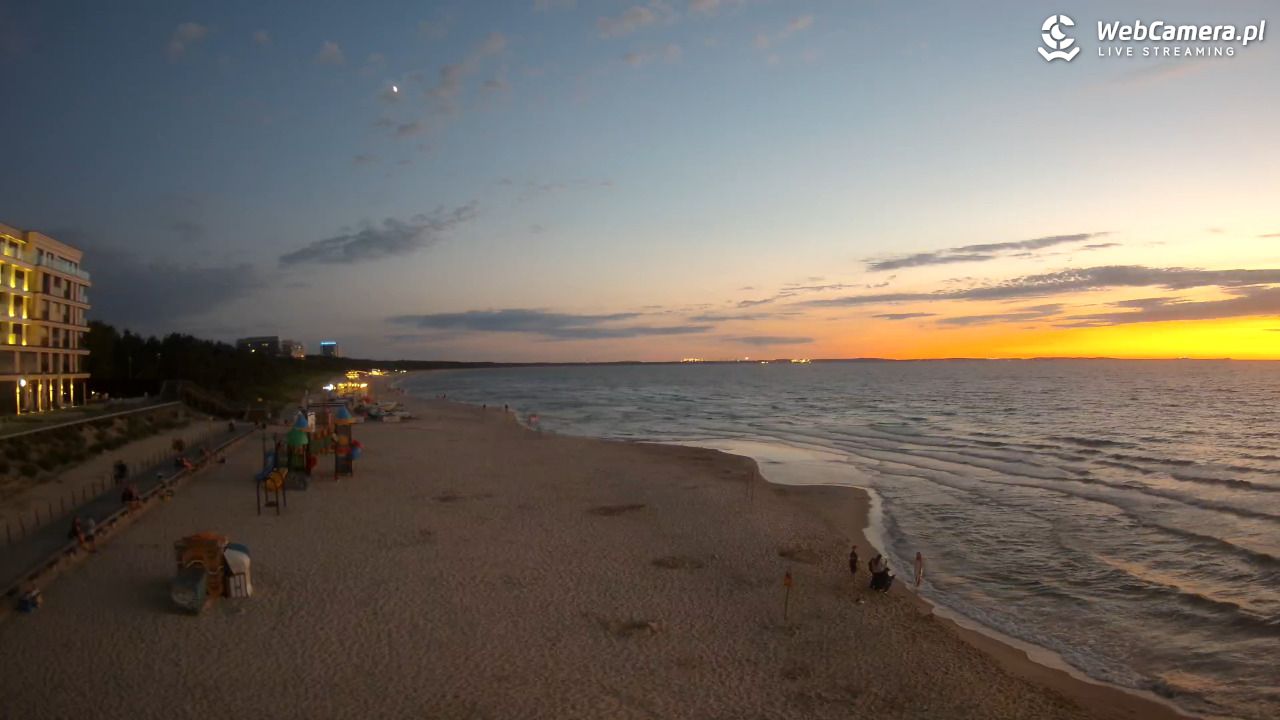 Międzyzdroje - widok na plażę - 21 czerwiec 2026, 22:22