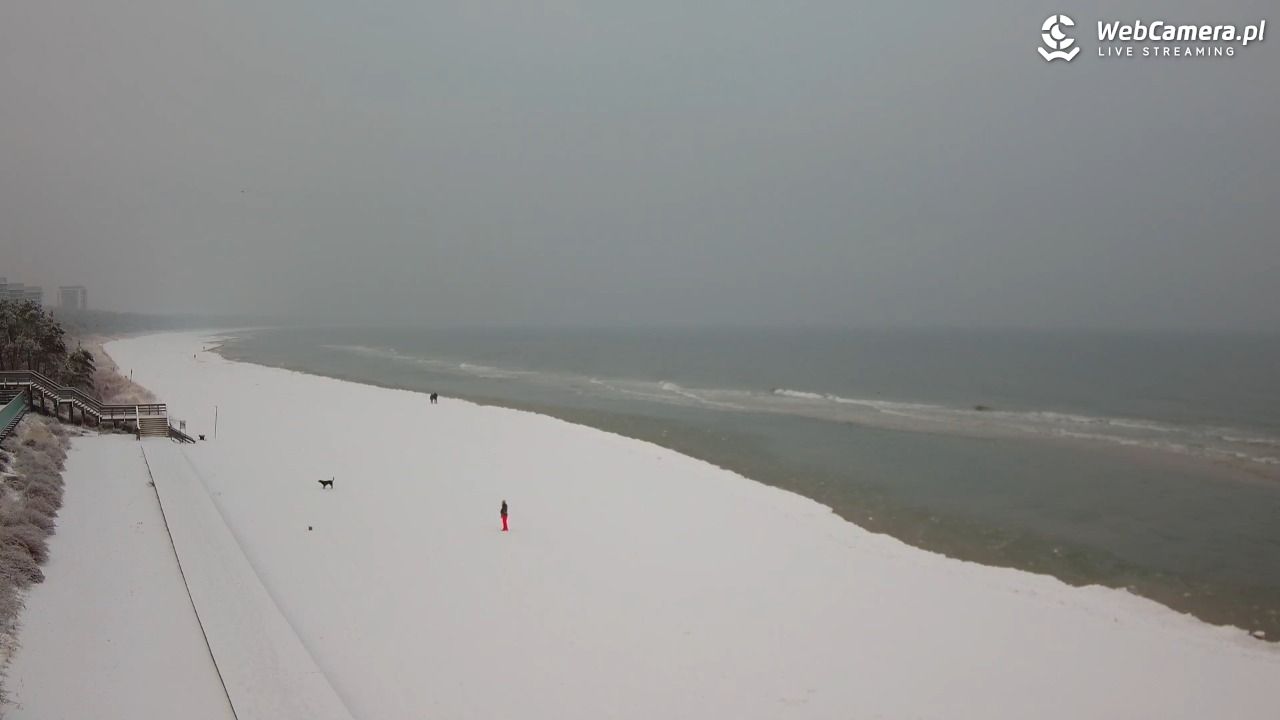 Międzyzdroje - widok na plażę - 27 styczeń 2026, 08:53