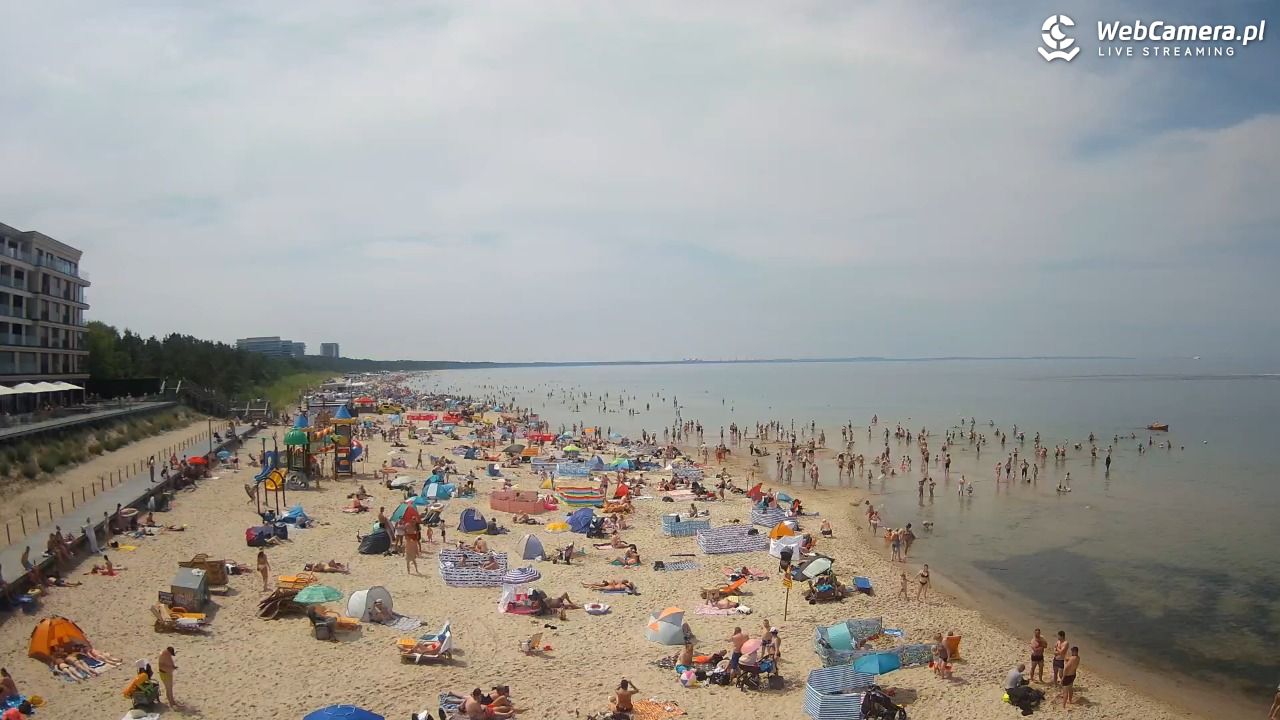 Międzyzdroje - widok na plażę - 20 czerwiec 2026, 13:22