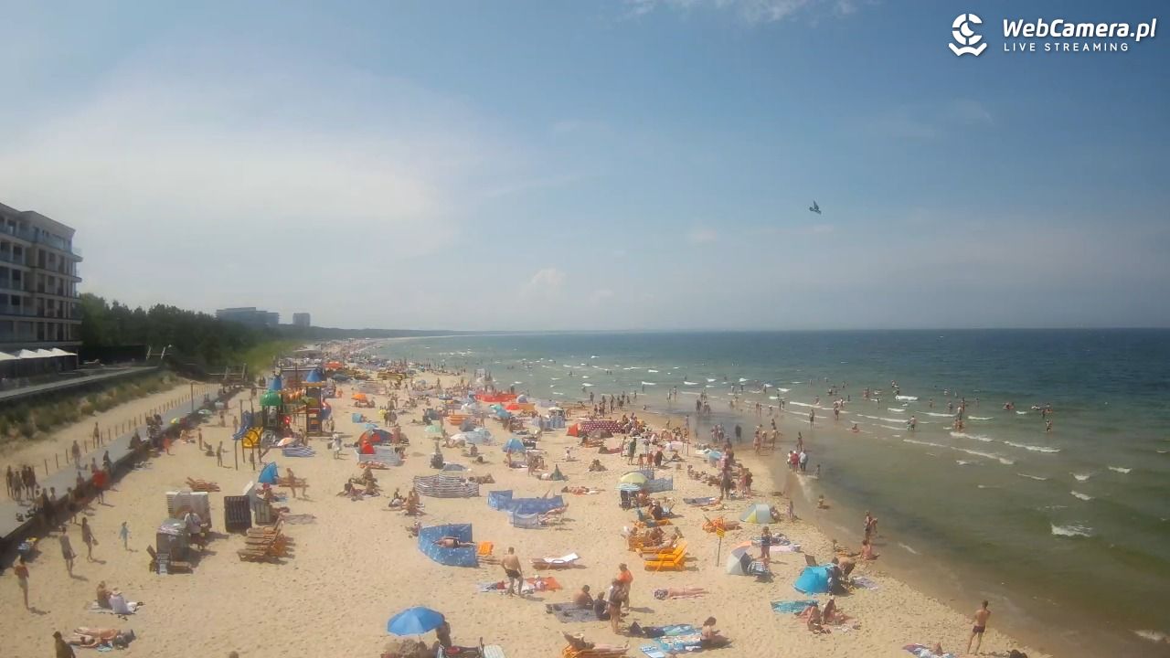 Międzyzdroje - widok na plażę - 21 czerwiec 2026, 12:57