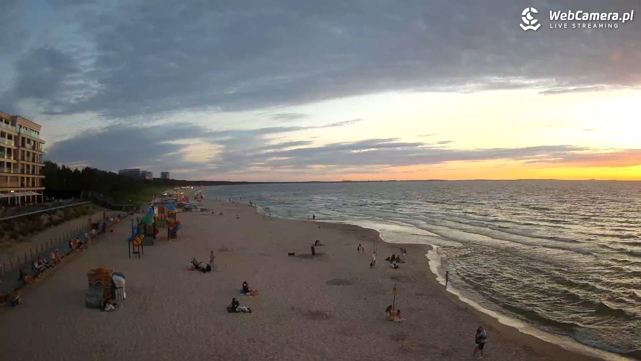 Międzyzdroje - widok na plażę - 21 czerwiec 2026, 21:47