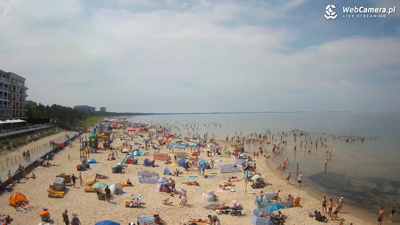 Międzyzdroje - widok na plażę - 20 czerwiec 2026, 13:07