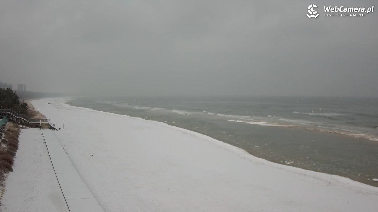 Międzyzdroje - widok na plażę - 26 styczeń 2026, 11:05