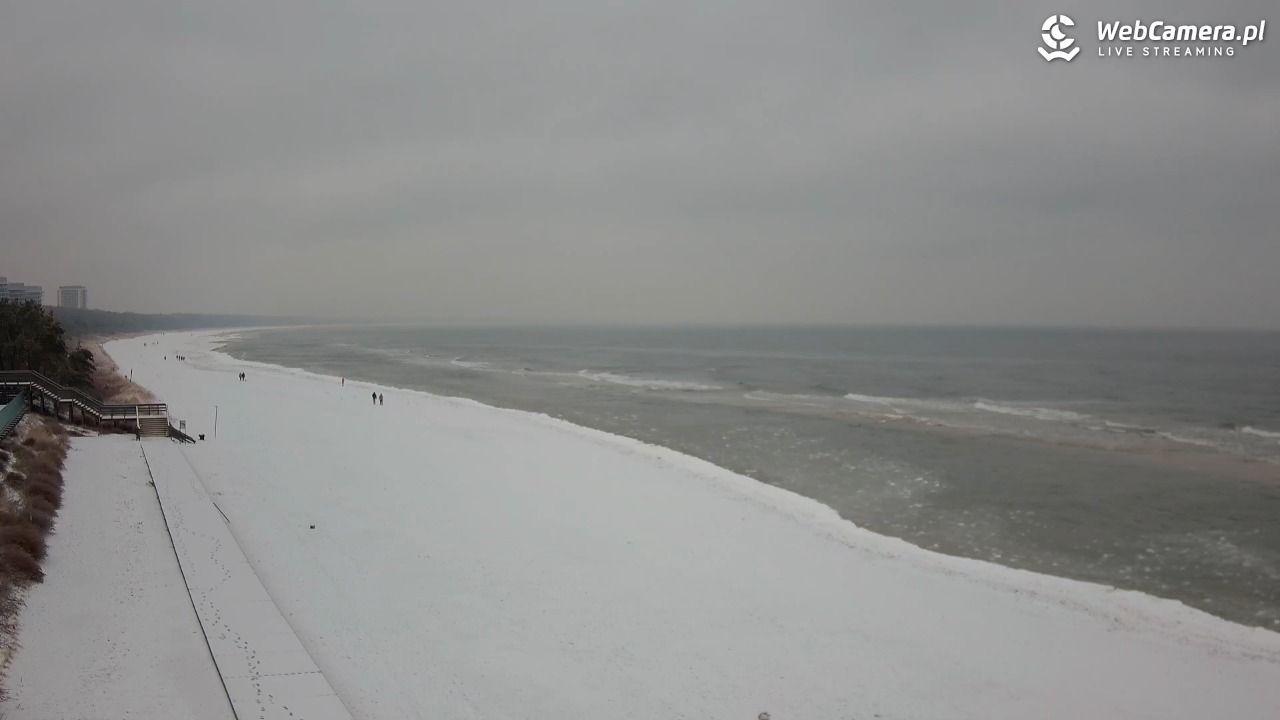 Międzyzdroje - widok na plażę - 26 styczeń 2026, 13:20