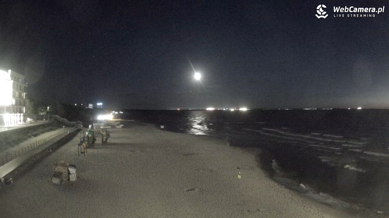 Międzyzdroje - widok na plażę - 21 czerwiec 2026, 23:49