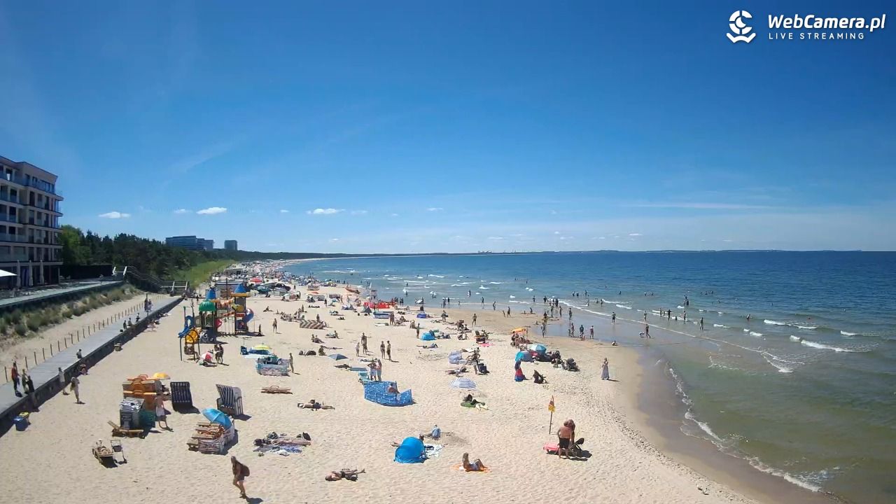 Międzyzdroje - widok na plażę - 22 czerwiec 2026, 13:44