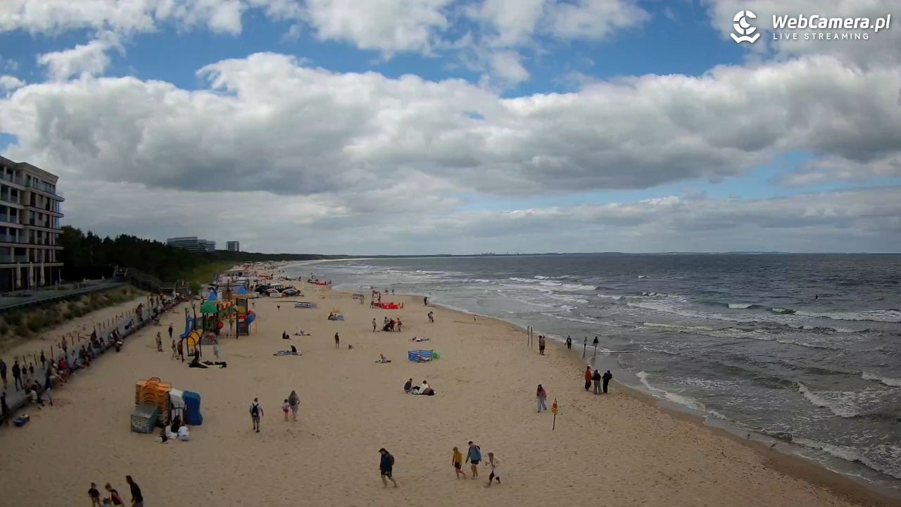 Międzyzdroje - widok na plażę - 07 sierpień 2026, 11:58