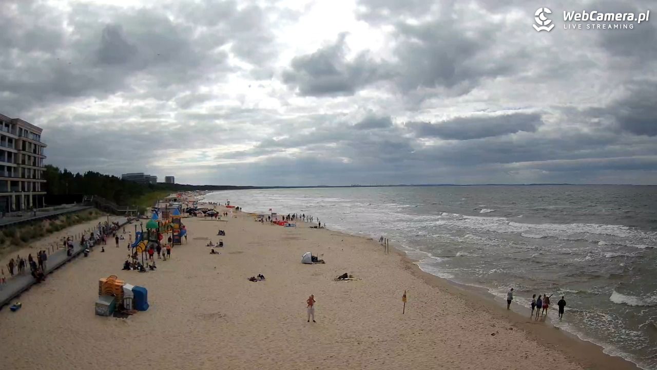 Międzyzdroje - widok na plażę - 07 sierpień 2026, 16:00