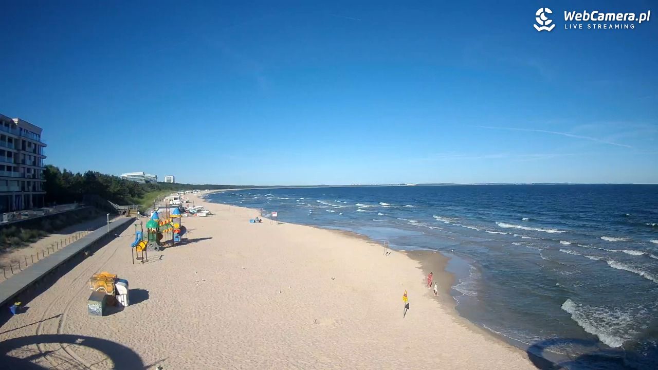 Międzyzdroje - widok na plażę - 22 czerwiec 2026, 08:03