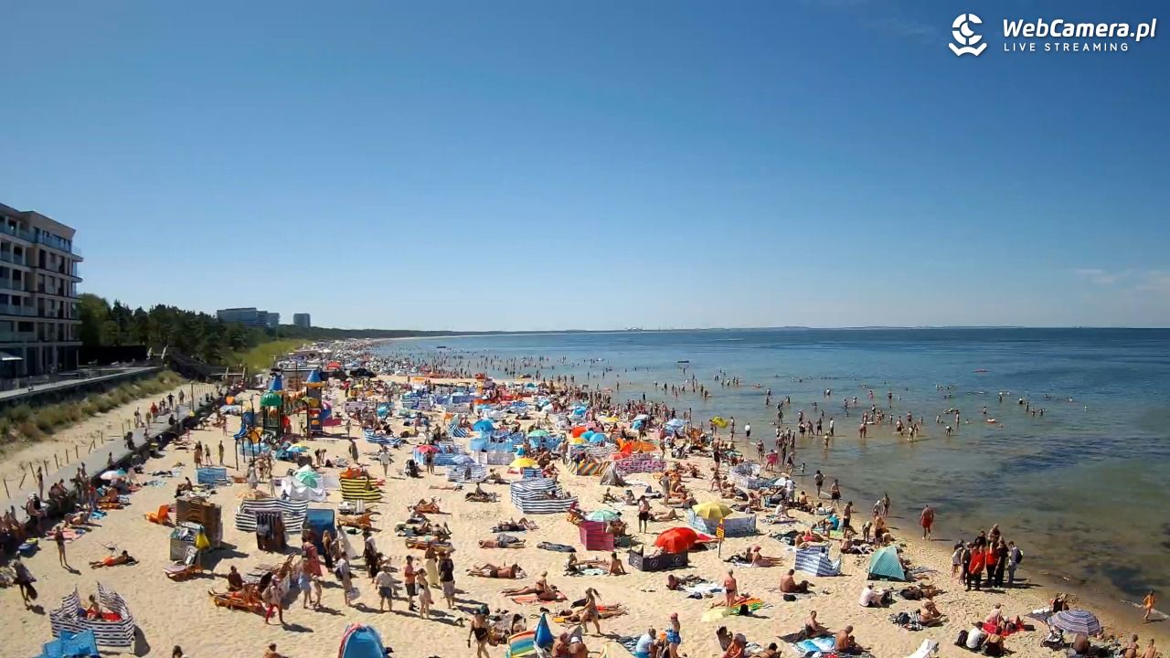 Międzyzdroje - widok na plażę - 09 sierpień 2026, 13:16