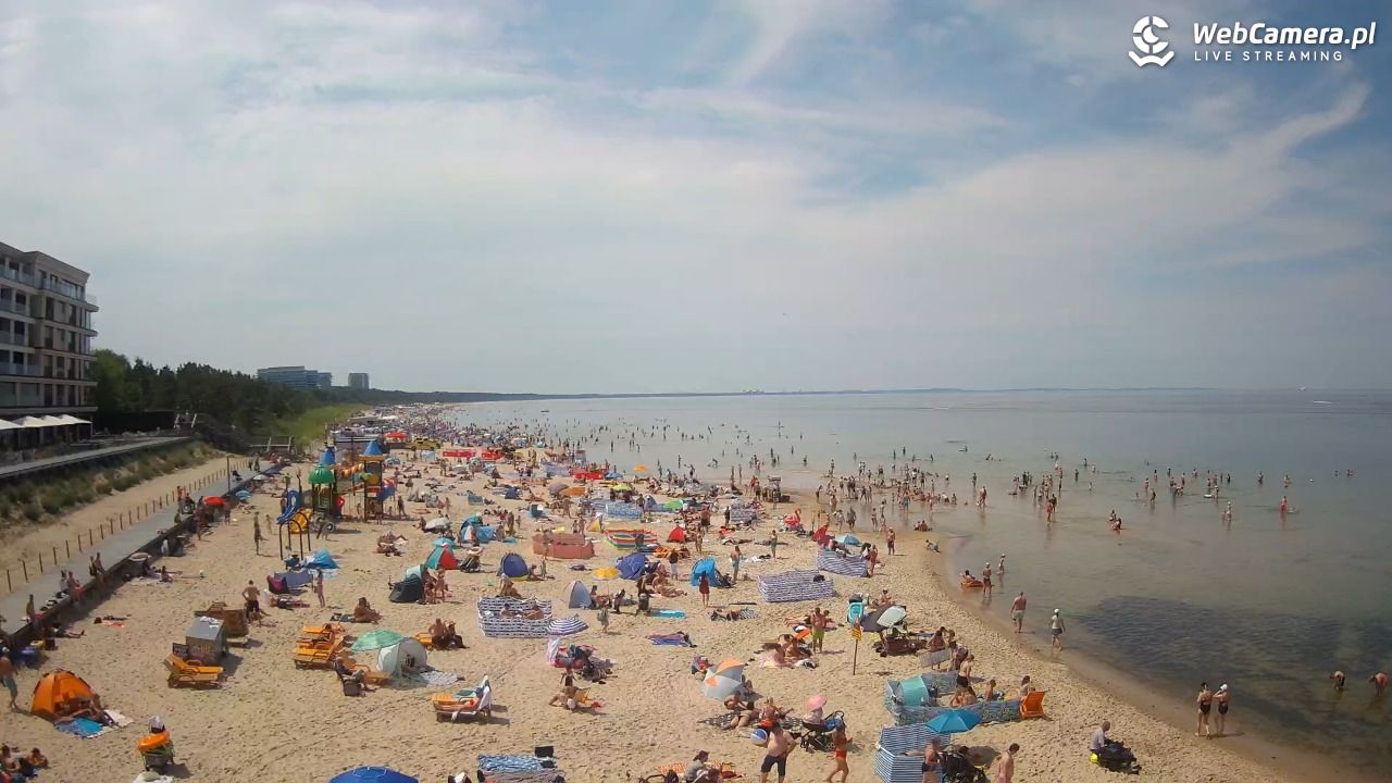 Międzyzdroje - widok na plażę - 20 czerwiec 2026, 12:55