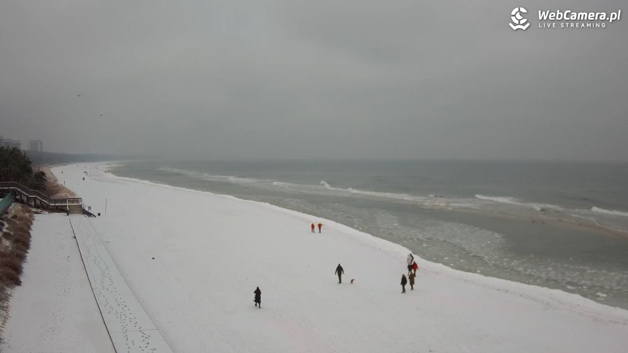 Międzyzdroje - widok na plażę - 26 styczeń 2026, 14:03