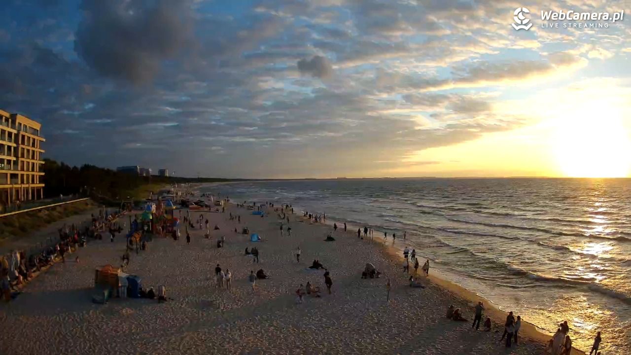 Międzyzdroje - widok na plażę - 07 sierpień 2026, 20:22