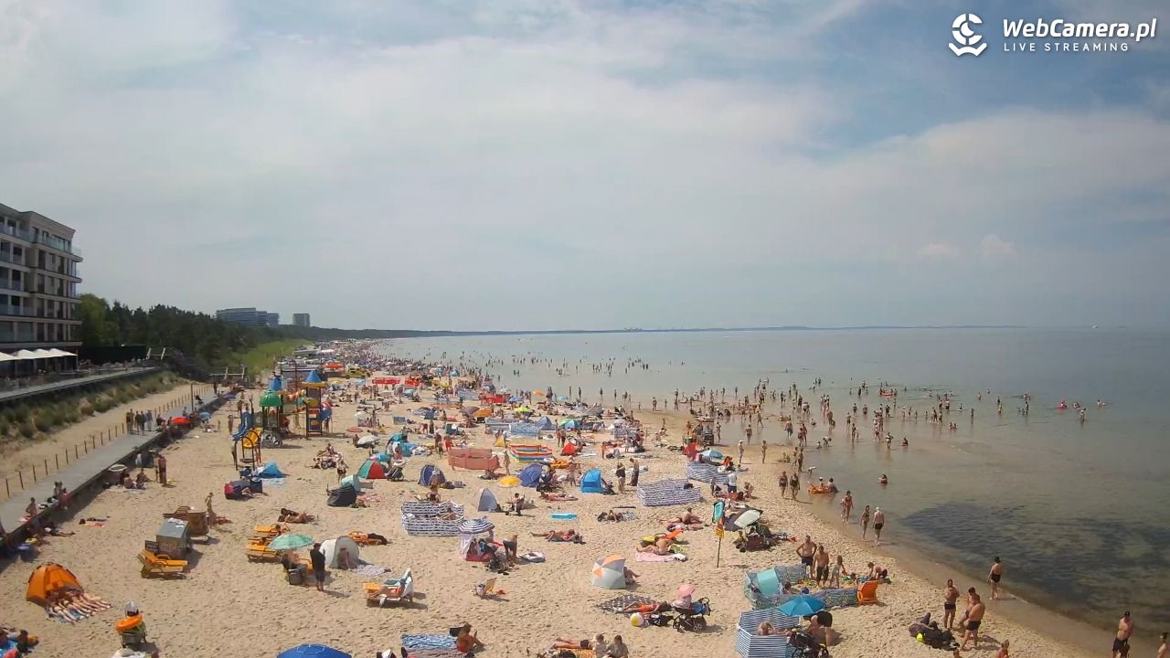 Międzyzdroje - widok na plażę - 20 czerwiec 2026, 13:06
