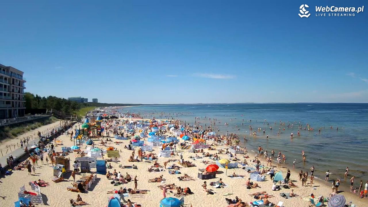 Międzyzdroje - widok na plażę - 09 sierpień 2026, 12:19